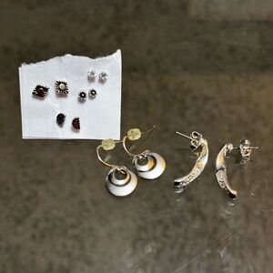 Assortment of Silver Earrings